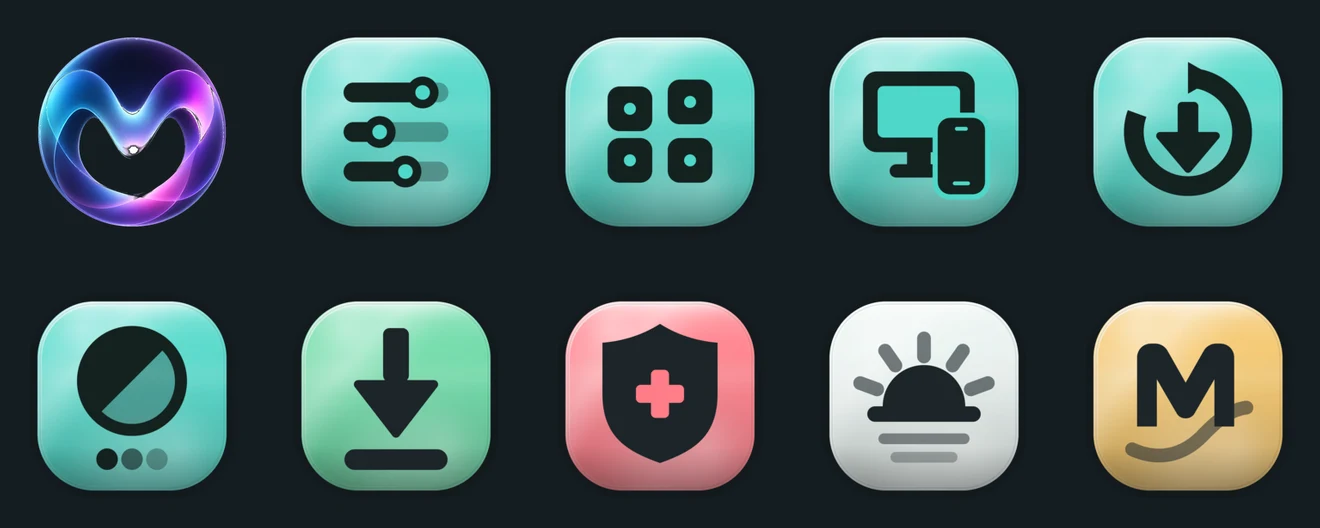 أيقونات تطبيقات MoOS