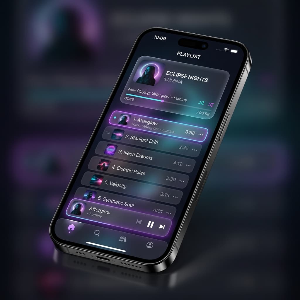 MoPlayer playlist browsing screen