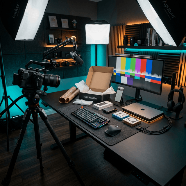 Tech content creator visual